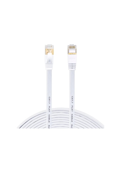 Ancheyn Cat7 Ethernet Rj45 Modem İnternet Kablosu 10gbps 600mhz Flat Kablo 15 Metre 4964