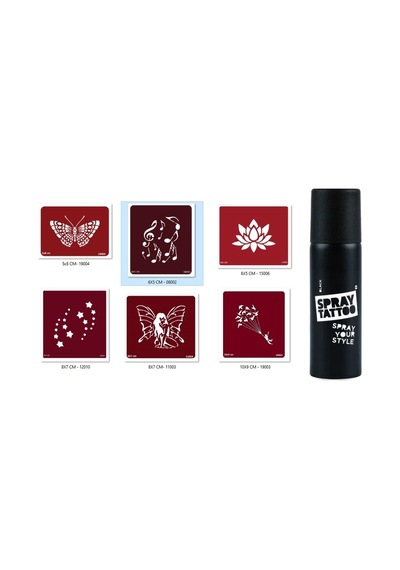 Airbrush Tattoo Kelebek Melek Spray Tattoo Geçici Sprey Dövme Seti