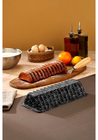 Polochef Liva Döküm Granit Kek Kalıbı Siyah 33 Cm Siyah