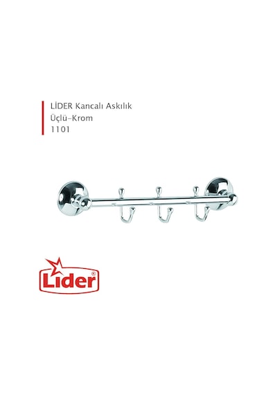 Lider 3 Toplu Kancalı Bornozluk 1101 Gümüş