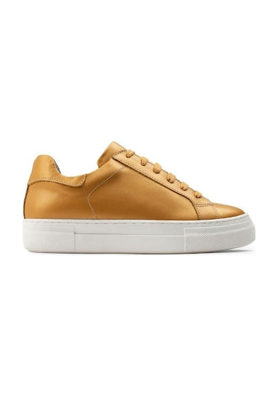 Deery Hakiki Deri Sarı Sneaker Kadın Ayakkabı Sarı