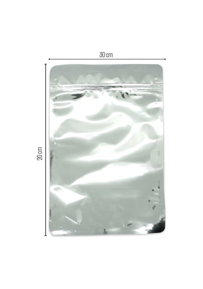 20X30X10 Şeffaf Metalize Kilitli Doypack 50 Adet