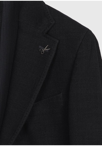 Ramsey Siyah Shirt Shoulder Slim Fit Yün Karışımlı Ceket
