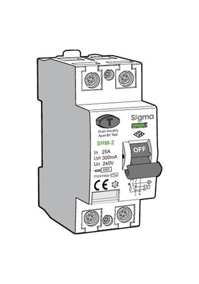 Sigma 2x40 Amp 30 Ma 6ka Monofaze Kaçak Akım Rölesi