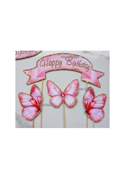 32 Parça Kelebek Temalı Altın Işıltılı Özel Günler İçin Süs Banner Pasta Kürdanı Cupcake Kürdanı Kokteyl Kürdan Söz Nişan Doğum Günü Kokteyl Davet Ve Sunum Pasta Süsü Süsleme Kalın Kağıt
