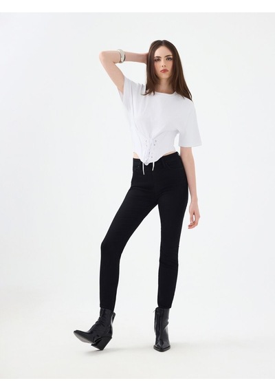 LOFT Slim Fit Kadın Tshirt K.kol Lf2039358 Q1.v1 Beyaz