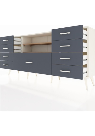Arges Konsol 2 Raflı 9 Çekmeceli 176x30x83 Aytaşı-çam/antrasit Çam/antrasit Arges Konsol 2 Raflı 9 Çekmeceli 176x30x83 Aytaşı-çam/antrasit Çam/antrasit
