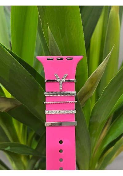 Apple Uyumlu Watch    Kordon Aksesuarı Charm Set Y Harfi
