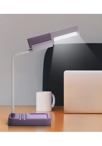 Tr Led Masa Lambası, Usb Şarjlı, Dokunmatik, Telefon Tutucu, Beyaz Genel