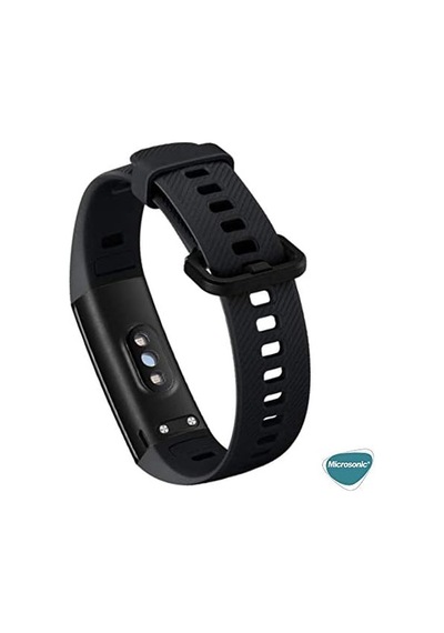 Honor Band 5 İçin Kordon Silicone Sport Band Siyah