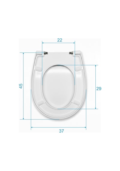 Ideal Standard Strada O Z299001 Yavaş Kapanan Klozet Kapağı, Beyaz, Metal Menteşeli Beyaz