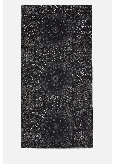Akswsuar Siyah Desenli Şal