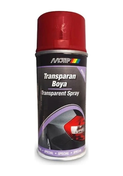 Motip Transparan Sprey Boya KIRMIZI 400 ml - Stop Boyası