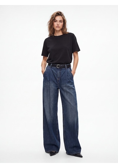 LTB Maelıs Chino Geniş Paça Mid Indigo Jean Pantolon
