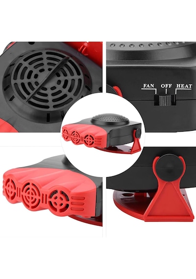 Powermaster Pm-14854 Araç İçi Çakmaklık Girişli Isıtıcı - Cam Buğu Çözücü - Oto Fan Isıtıcı
