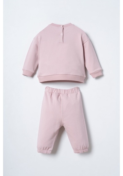 U.S. Polo Assn. Nakışlı Kız Bebek Pembe Uzun Kol Pijama Takım Usb3245-c-v3 Usb3245-c-v3