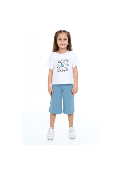 Toontoy Kids Toontoy Kız Çocuk Baskılı Kaprili Takım Beyaz