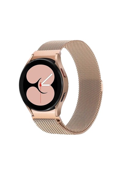 Newface - 569 - Samsung Galaxy Watch 4 Metal Mıknatıslı Kordon - Kmrsfres - - Gold