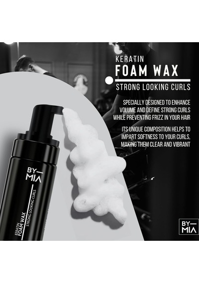 Keratin Özlü Saç Şekillendirici Köpük Wax 150ml Güçlü Ve Belirgin Dalgalı Saçlar Elde Edin Tüm Saç Tipleri İçin Uygun