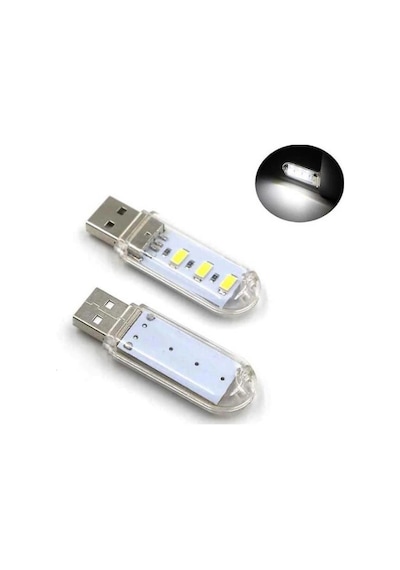 Taşınabilir Mini USB Led Lamba 3 LED 5730 SMD Kamp Stick Led