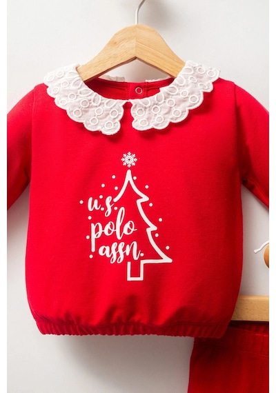 U.S. Polo Assn. U.s. Polo Assn Kız Bebek Kırmızı Takım Usb2735-c-v1 Kırmızı