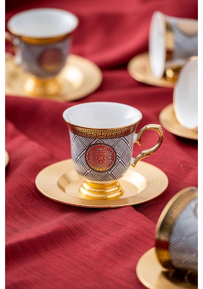 Acar Magnus 6 Kişilik Kahve Fincanı Takımı - 90 Ml renkli