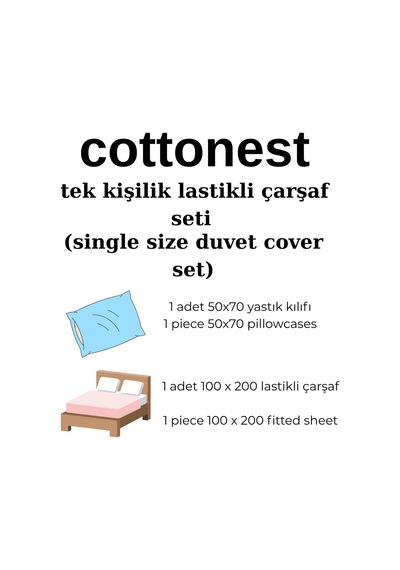 Lastikli Çarşaf Seti Çift Kişilik 160x200 Cm Tek Kişilik 100x200 Cm Seçenekli Yumuşak Dokulu Çarşaf + Y Çok Renkli