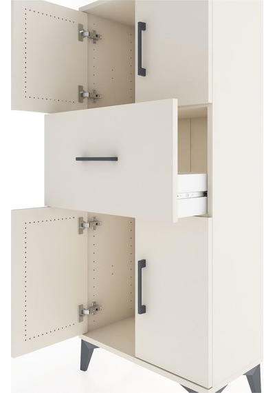Hyperion Dolap Tek Raflı Tek Çekmeceli 4 Kapaklı 60x44x134 Ay... Aytaşı