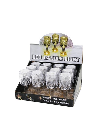 Enfa Ra-515 Kristal Damlalı Mumluk Ve Masa Lamba Mini Pilli - 12'li Paket Diğer