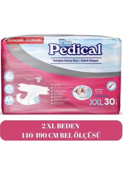 Dr. Pedical Belbantlı Tekstil Yüzey Hasta Bezi Xxl 60 Adet 2XL