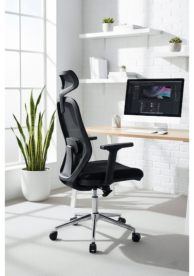 Ofisbazaar Dali Fileli Yönetici Koltuğu Ergonomik Başlıklı Ofis Koltuğu Siyah Fileli Siyah Ofisbazaar Dali Fileli Yönetici Koltuğu Ergonomik Başlıklı Ofis Koltuğu Siyah Fileli Siyah