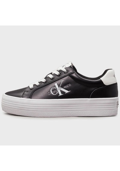 Calvin Klein Leather Women Sneaker Black Hakiki Deri Günlük Spor Ayakkabı Siyah