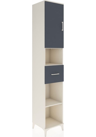 Hyperion Dolap 5 Raflı Tek Çekmeceli Tek Kapaklı 44x44x243 Aytaşı-antrasit Aytası