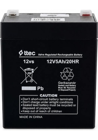 Ttec 12v 5 Ah Bakımsız Kuru Akü