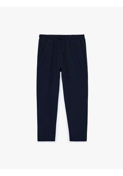 Koton Regular Fit Viskon Karışımlı Cepli Beli Bağcıklı Kumaş Pantolon Lacivert 6sam40082hw
