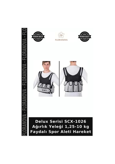 Delux Serisi Scx-1026 Ağırlık Yeleği 1,25-10 Kg Faydalı Spor Aleti Hareket Belirtilmemiş
