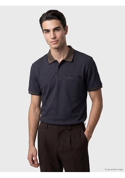 Lcwaıkıkı Classic Kahverengi Polo Yaka Erkek Dokulu Tişört