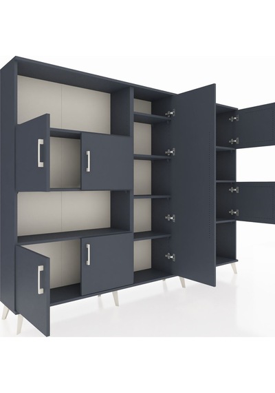Arges Dolap 10 Raflı 9 Kapaklı 220x30x163 Antrasit-antrasit Antrasit-antrasit Arges Dolap 10 Raflı 9 Kapaklı 220x30x163 Antrasit-antrasit Antrasit-antrasit