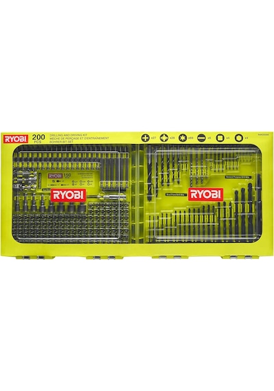 Ryobi RAKDD200 Delme ve Vidalama Seti 200 Parça T5132004668