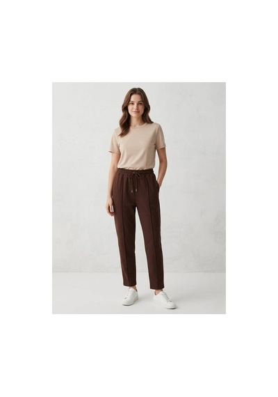 Koko Tekstil Oysho Kumaş Havuş Kesim Pantolon Kahverengi