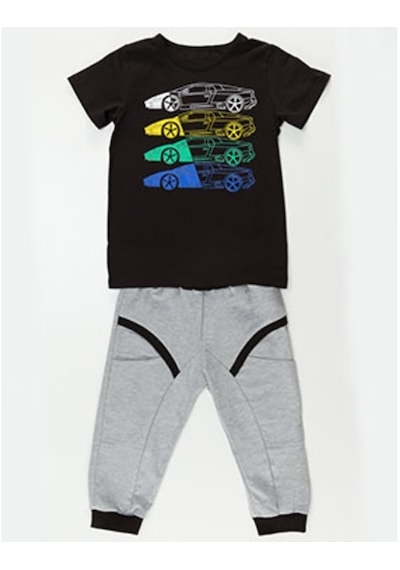 Denokids Mushi 4 Cars Baggy Takım Çok Renkli