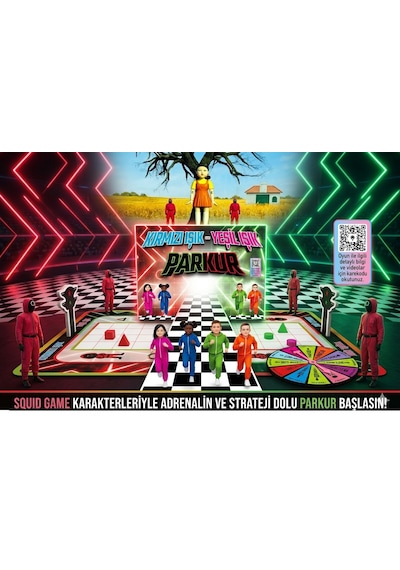Can Yıldız Squid Game Kırmızı Işık Yeşil Işık Parkur Masa Oyunu - Squid Game Aile Ve Arkadaş Strateji Oyunu
