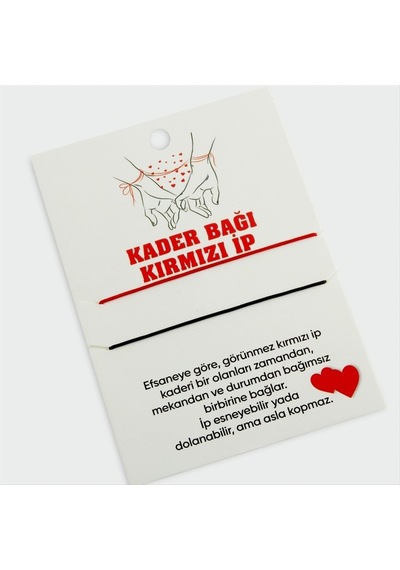Kader - 346 - Bağı Kırmızı - Csmo-tex - İp Bileklik-kırmızı