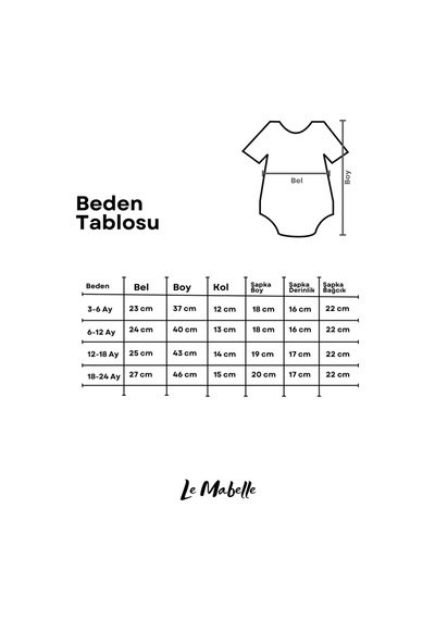 Le Mabelle Kahverengi Kısa Kollu Şapka Aksesuarlı Kız Bebek Tulum - Perla Kahverengi