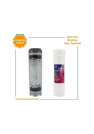 Daire Girişi Su Arıtma Silifoz Tip Yedek Filtresi 2 Li Filtre (380185792)
