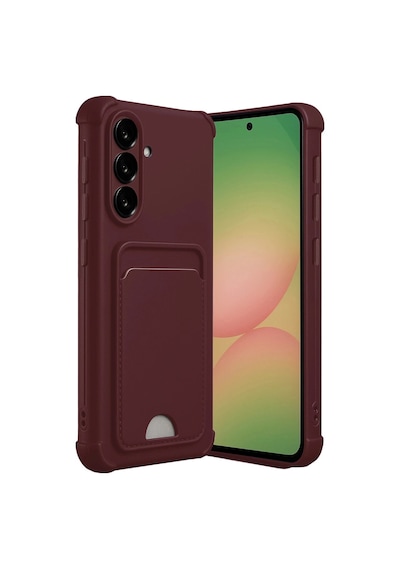 Samsung Samsung Galaxy  Uyumlu,  A17 5g Kelvin Kartvizitli Silikon - Bordo Çokrenkli