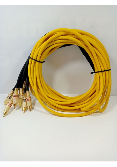 Amfi Rca Kablosu 4 Giriş 4 Çıkış El Yapımı %100 Bakır- 5 Metre