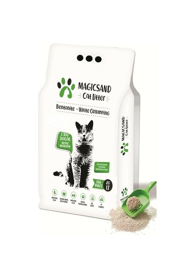 Magicsand Cat Litter Kokusuz İnce Topaklaşan Bentonit Kedi Kumu 20 L