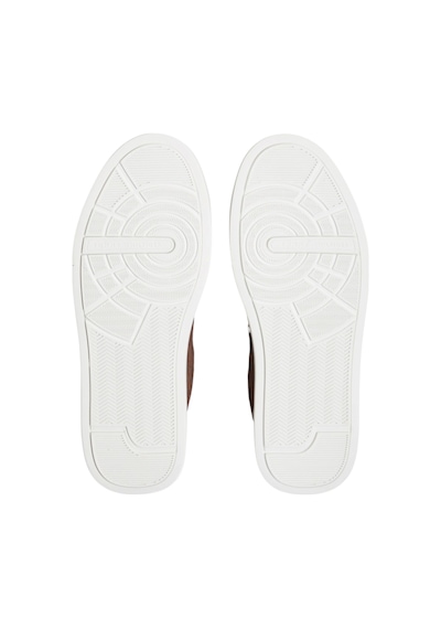 Tommy Hilfiger Th Court Lth Mıx Monogram Erkek Kahverengi Sneakers - Fm0fm06082