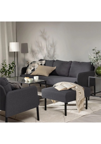 Ikea Gri Konforlu Kanepe - 3'lü Kanepe